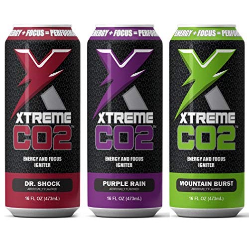 Xtreme Shock Co2 Energy Drinks Sugar Free Soda Flavors 3 Flavor