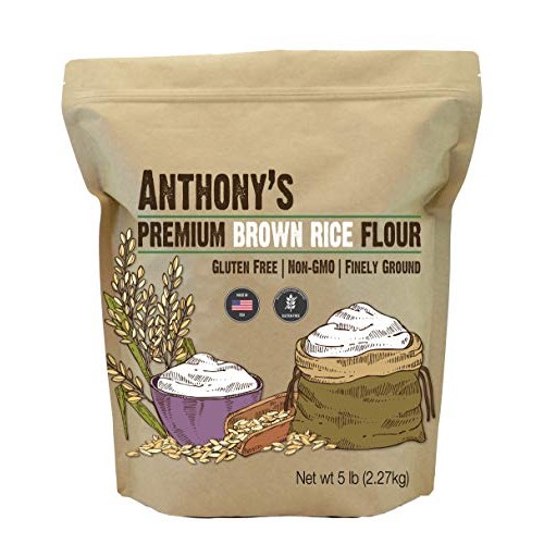 Anthonys Brown Rice Flour, 5 Lb, Batch Tested And Verified Glut
