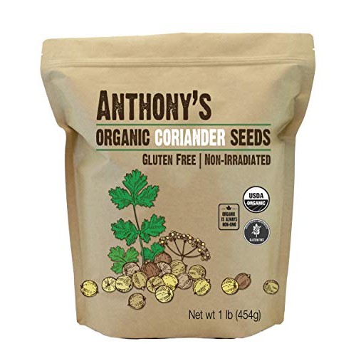 Anthonys Organic Coriander Seeds, 1 Lb, Gluten Free, Non Gmo, N