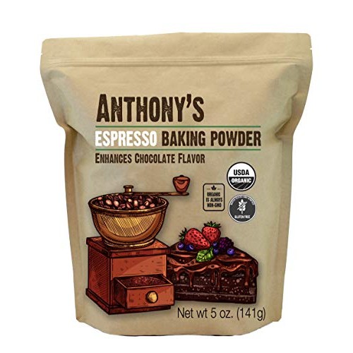 Anthonys Organic Espresso Baking Powder, 5 Oz, Gluten Free, Non