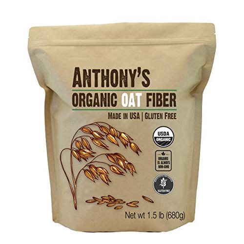 Anthonys Organic Oat Fiber, 1.5 Lb, Gluten Free, Non Gmo, Keto