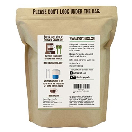 Anthonys Organic Roasted Chicory Root Granules, 1 Lb, Gluten Fr