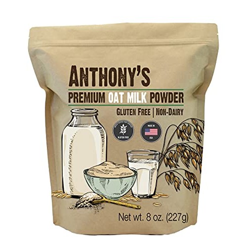Anthonys Premium Oat Milk Powder, 8 Oz, Gluten Free, Non Gmo, V