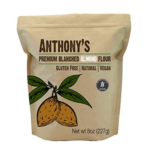 Anthonys Almond Flour Blanched, 8Oz, Batch Tested Gluten Free,