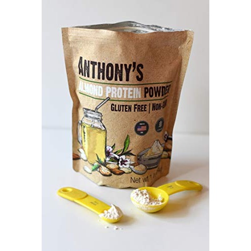 Anthonys Almond Protein Powder, 1 Lb, Gluten Free, Non Gmo, Pla