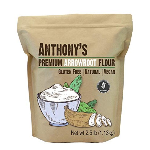 Anthonys Arrowroot Flour, 2.5 Lb, Batch Tested Gluten Free, Non