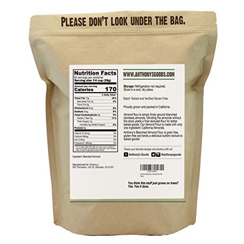 Anthonys Blanched Gluten Free Almond Flour, 4 Lb, Gluten Free &Amp;