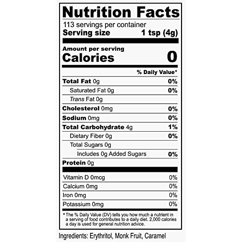 Anthonys Erythritol And Monk Fruit Sweetener Golden, 1 Lb, Gran