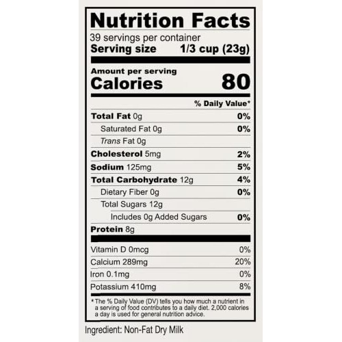 Anthonys Non Fat Milk Powder, 2 lb, Instant, Gluten Free & Non GMO