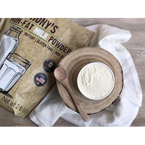 Anthonys Non Fat Milk Powder, 2 lb, Instant, Gluten Free & Non GMO