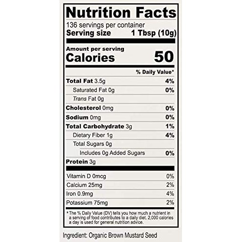 Anthonys Organic Brown Mustard Seeds, 3 lb, Gluten Free, Non GM...