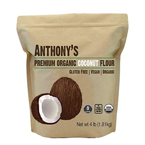 Anthonys Organic Coconut Flour, 4 Lb, Batch Tested Gluten Free,