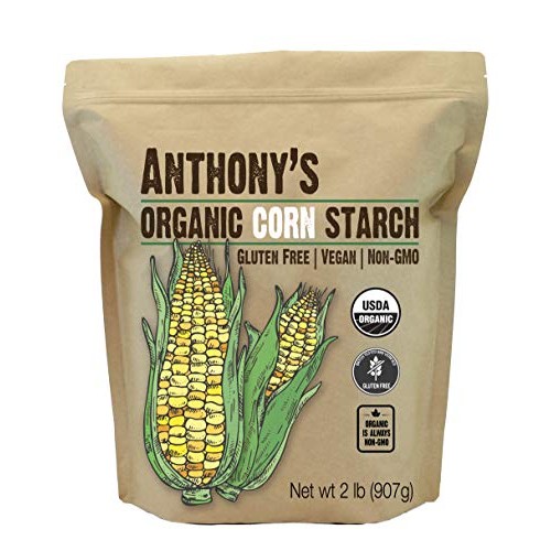 Anthonys Organic Corn Starch, 2 Lb, Gluten Free, Vegan &Amp; Non Gmo