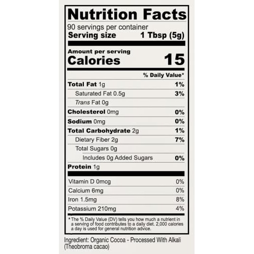 Anthonys Organic Culinary Grade Cocoa Powder, 1 lb, Dutch Proce...