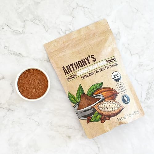 Anthonys Organic Culinary Grade Cocoa Powder, 1 lb, Dutch Proce...