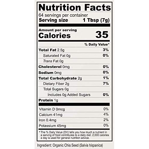 Anthonys Organic Ground Chia Seed, 1 Lb, Finely Ground, Cold Mi