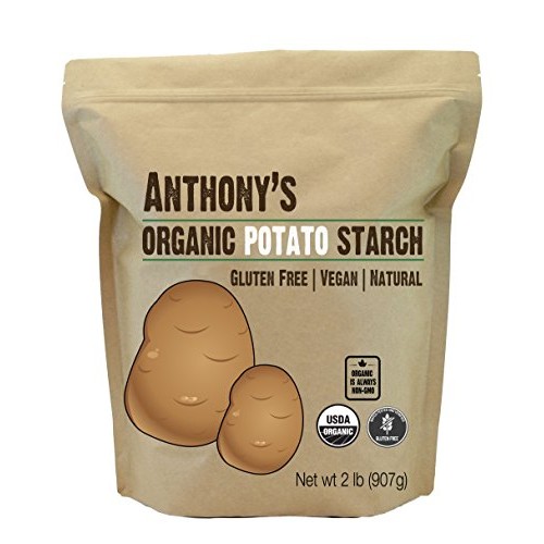 Anthonys Organic Potato Starch, Unmodified, 2 Lb, Gluten Free &Amp;