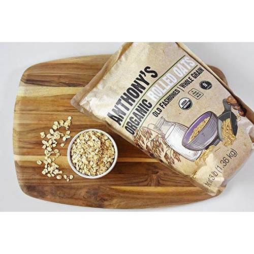 Anthonys Organic Rolled Oats, 3 Lb, Gluten Free, Non Gmo, Old F