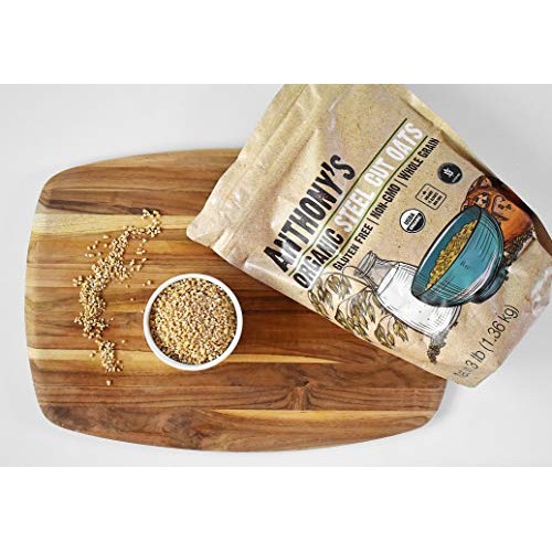 Anthonys Organic Steel Cut Oats, 3 lb, Gluten Free, Non GMO, Ir...