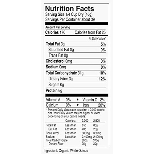 Anthonys Organic White Whole Grain Quinoa, 4 lb, Gluten Free & ...