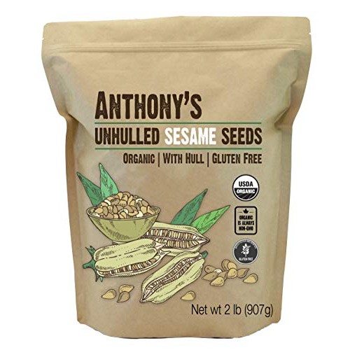Anthonys Sesame Seeds, 2 Lb, Unhulled, Batch Tested And Verifie