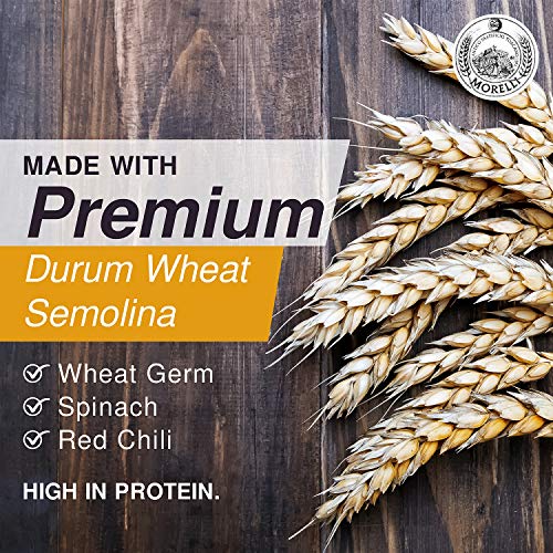 Morelli Linguine Pasta With Wheat Germ, Spinach &Amp; Red Chili Flav