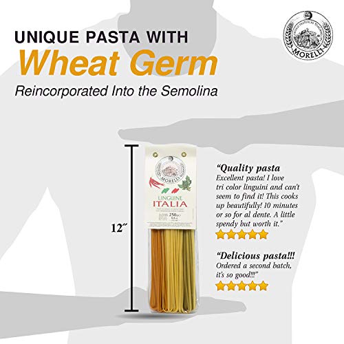 Morelli Linguine Pasta With Wheat Germ, Spinach &Amp; Red Chili Flav