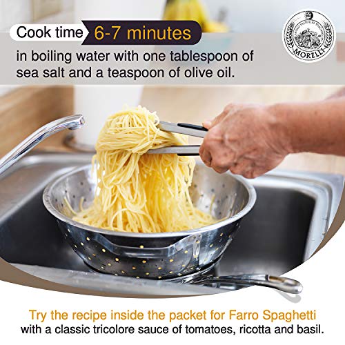 Morelli Pasta Farro - Organic Spelt Spaghetti Made In Italy With