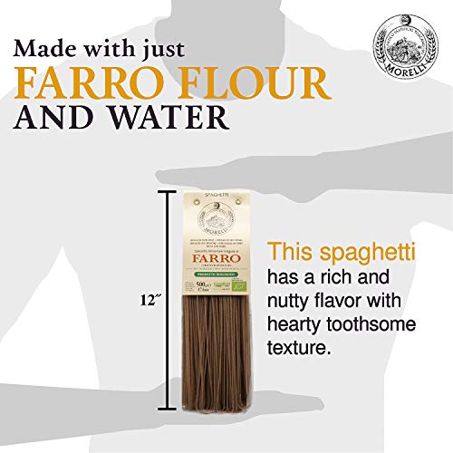 Morelli Pasta Farro - Organic Spelt Spaghetti Made In Italy With