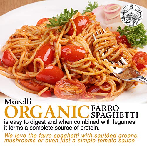Morelli Pasta Farro - Organic Spelt Spaghetti Made In Italy With