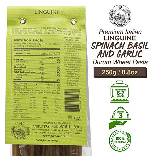 Morelli Pasta Garlic And Basil Linguine - Imported Pasta From It