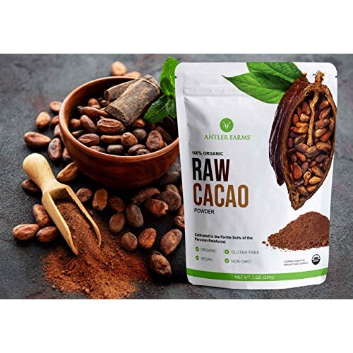 Antler Farms - 100% Pure Organic Raw Cacao Powder, 40 Servings, ...