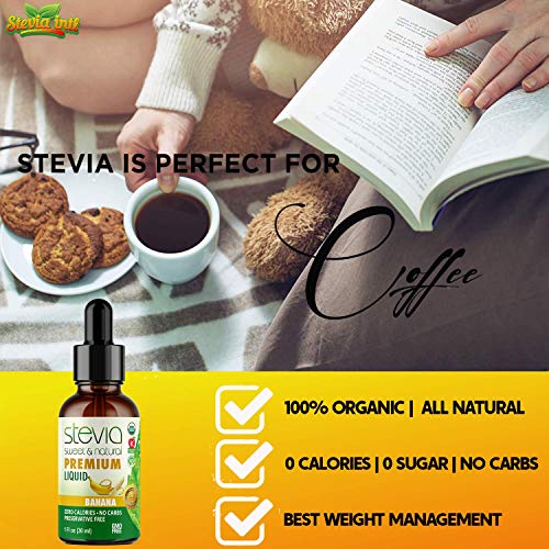 Banana Premium Quality Stevia Drops | Organic Liquid Stevia Swee