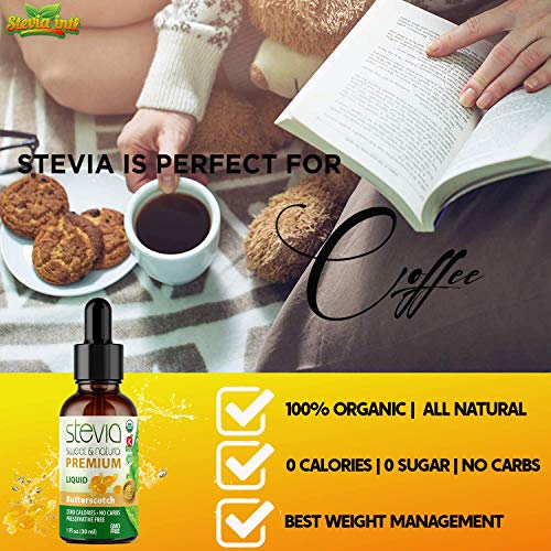 Butterscotch Premium Quality Stevia Drops| Organic Liquid Stevia