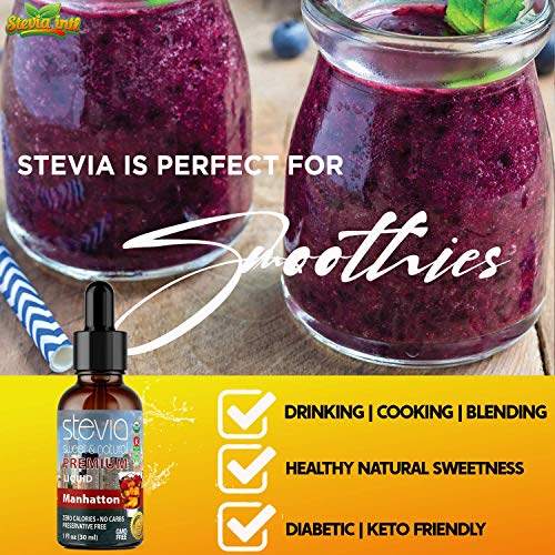 Manhatton Premium Stevia Drops | Organic Liquid Stevia Sweetener