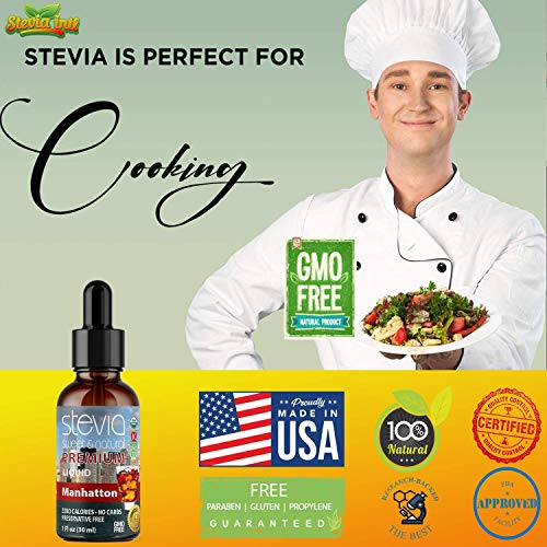 Manhatton Premium Stevia Drops | Organic Liquid Stevia Sweetener