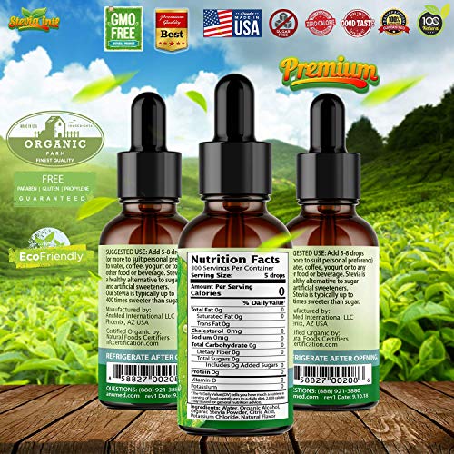 Peach Premium Quality Stevia Drops | Organic Liquid Stevia | Bes