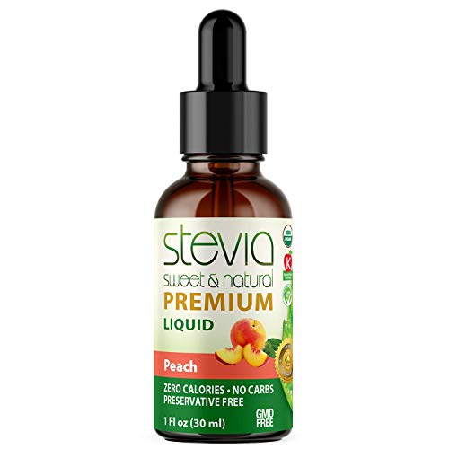 Peach Premium Quality Stevia Drops | Organic Liquid Stevia | Bes