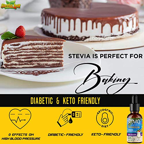 Pina Colada Premium Stevia Drops. Organic Liquid Stevia, Best Su