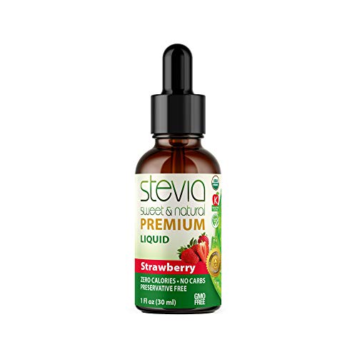 Strawberry Premium Quality Stevia Drops | Organic Liquid Stevia
