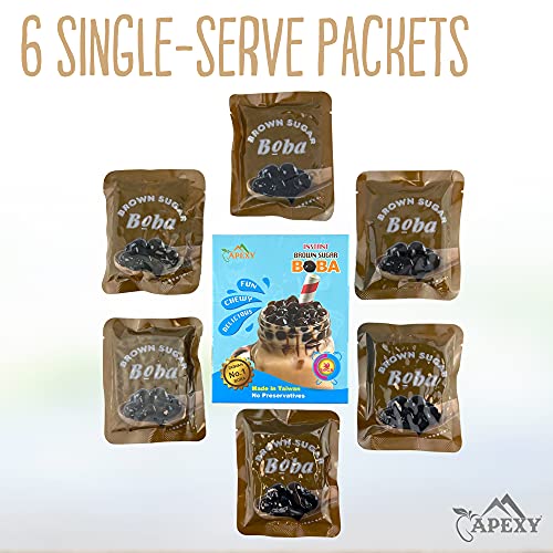 Instant Brown Sugar Tapioca Pearls / Boba 12.69Oz 6 Individual