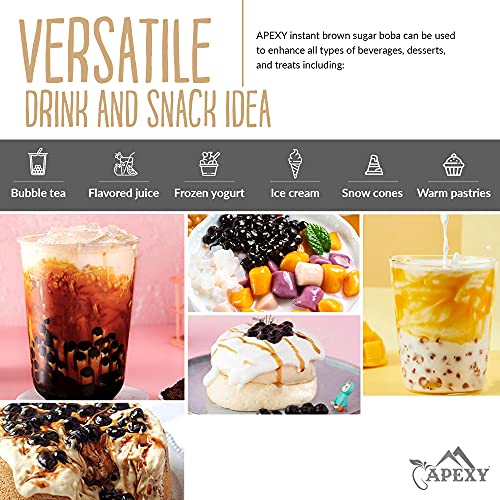 Instant Brown Sugar Tapioca Pearls / Boba 12.69Oz 6 Individual