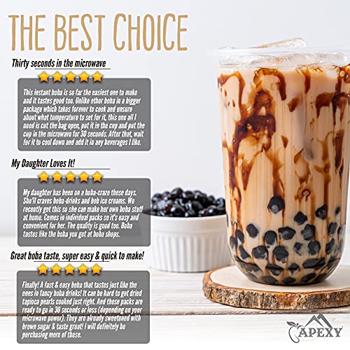 Instant Brown Sugar Tapioca Pearls / Boba 12.69Oz 6 Individual