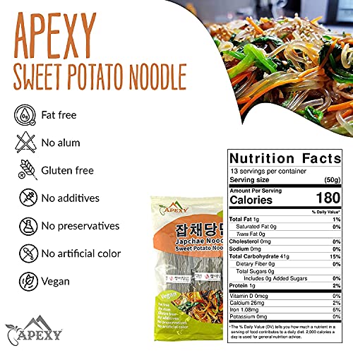 Apexy Sweet Potato Glass Noodles, Japchae Noodles, Korean Vermic