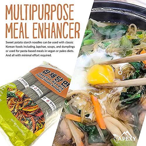 Apexy Sweet Potato Glass Noodles, Japchae Noodles, Korean Vermic