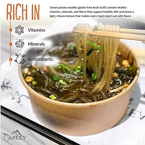 Apexy Sweet Potato Glass Noodles, Japchae Noodles, Korean Vermic