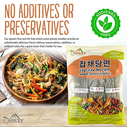 Apexy Sweet Potato Glass Noodles, Japchae Noodles, Korean Vermic
