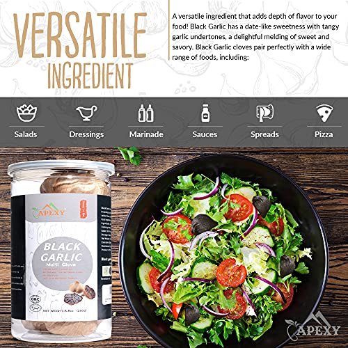 Apexy - Whole Black Multi Clove Garlic - Fermented For 90 Days -