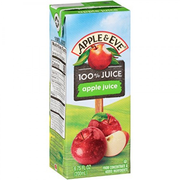 Apple & Eve 100% Juice, Apple, 6.75 Fluid-oz, 8 Count, Pack of 5