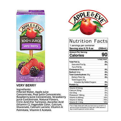 Apple &Amp; Eve 100% Juice Variety Pack, 6.75 Fl Oz, Pack Of 32